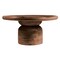 Hello Honey Round Mango Wood Coffee Table with Stacked End Grain Base